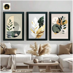 Tableau Décoratif Murale 3 en 1 en Bois - Set de 3 Pièces - Dimensions 35x50cm