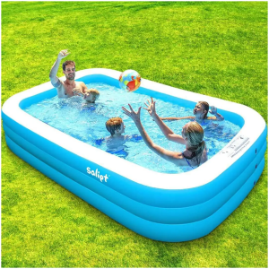Grande Piscine Gonflable avec Pompe Électrique – Piscine Familiale Résistante – 3m x 2m