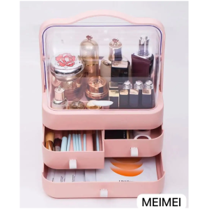 Coffret de Rangement pour Maquillage Professionnel - Organisateur Cosmétique 3 Niveaux avec Miroir - 60 Emplacements - Pour Trousses et Vanités