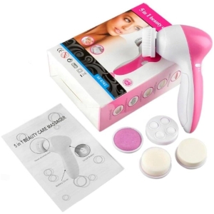 Brosse Visage 5 en 1 Électrique - Nettoyeur de Peau Professionnel avec 5 Embouts - Pour Nettoyage, Massage et Soin Anti-Âge - Résistante à l'Eau