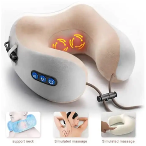 Oreiller de Massage Thérapeutique – Coussin Massant Shiatsu avec Chauffage – Pour Dos, Nuque et Épaules