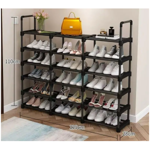 Étagère à Chaussures 5 Niveaux - Rangement Modulable pour Entrée et Dressing - Structure Métal Résistante - Gain de Place Optimal - Capacité 15 Paires