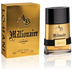 Eau de Toilette Spirit Millionnaire by Lomani - Fragrance Boisée Épicée - Flacon 100ml - Pour Homme - Tenue Longue Durée