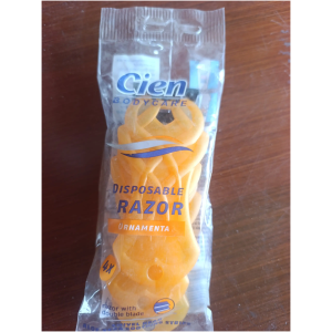 Razor Cien - Lot de 4 Rasoirs Jetables - Lames Triple Action - Manche Ergonomique - Rasage Près et Confortable