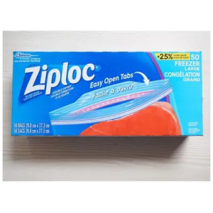 Sacs de Congélation Ziploc - Lot de 50 - Résistance Ultra - Fermeture Étanche - Pour Conservation Alimentaire - Différentes Tailles