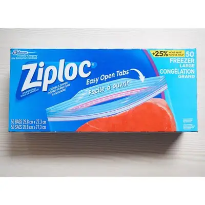 Sacs de Congélation Ziploc - Lot de 50 - Résistance Ultra - Fermeture Étanche - Pour Conservation Alimentaire - Différentes Tailles