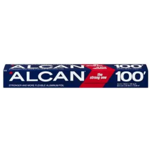 Papier Aluminium Super Résistant ALCAN100 - Rouleau Professionnel 30cm x 50m - Qualité Alimentaire - Pour Cuisine et Conservation