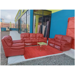 Canapé en Cuir de Buffle d&rsquo;Occasion 6 Places – 100% Cuir Véritable – Structure Bois Massif – Style Vintage