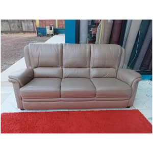 Canapé en Cuir de Buffle d&rsquo;Occasion 3 Places – 100% Cuir Véritable – Structure Bois Massif – Style Vintage