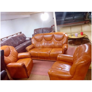 Canapé en Cuir de Buffle d&rsquo;Occasion 5 Places – 100% Cuir Véritable – Modèle Premium