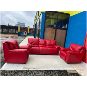 Canapé en Cuir de Buffle 5 Places – 100% Cuir Véritable – Structure Bois Massif – Style Vintage et Robustesse