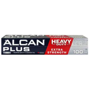 Papier Aluminium ALCAN PLUS Extra Large 100m - Rouleau Professionnel Résistant et Flexible - 45cm de Large - Qualité Alimentaire
