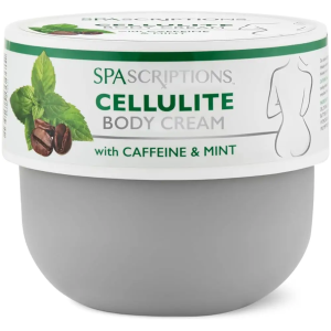 Crème Chauffante Anti-Cellulite SpaScriptions - Caféine, Menthe Poivrée & Collagène - Action Raffermissante et Lissante - 200ml