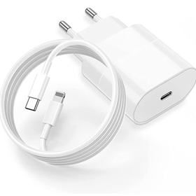 Adaptateur de Charge Rapide USB-C 25W pour iPhone avec Câble Lightning - Chargeur Secteur Rapide Compatible iPhone/iPad