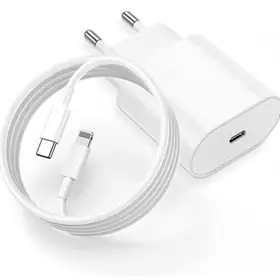 Adaptateur de Charge Rapide USB-C 25W pour iPhone avec Câble Lightning - Chargeur Secteur Rapide Compatible iPhone/iPad