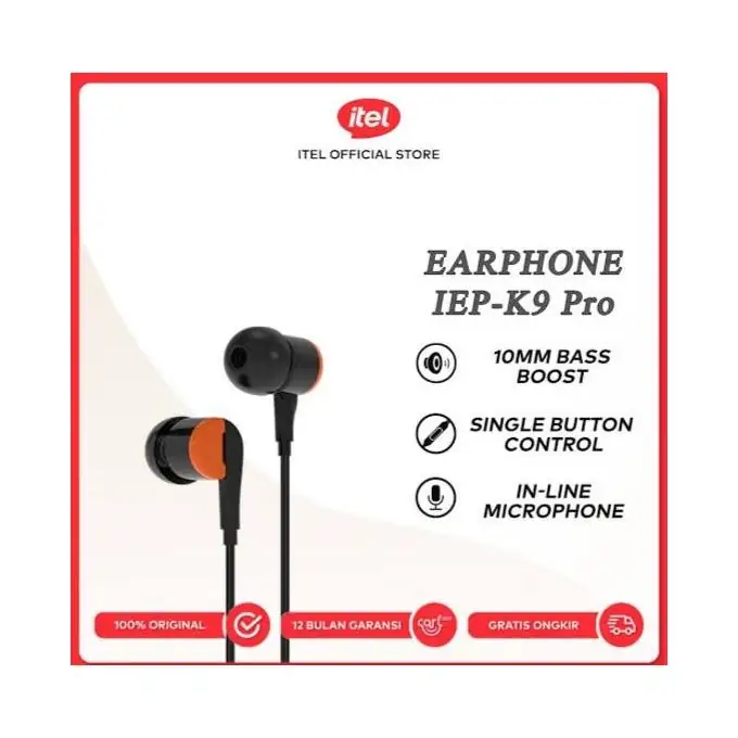 Écouteurs Intra-Auriculaires iTel Heavy Bass K9 Pro avec Micro – Image 4