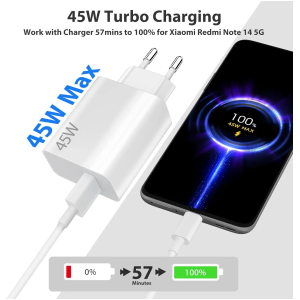Chargeur Rapide USB 45W Xiaomi - Technologie Phantom 3.0 - Compatible Fast Charging Micro-USB