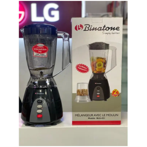 Robot Mixeur Binatone BLG-452 350W - Capacité 1.5 Litres - 2 Vitesses + Pulse - Lames Acier Inoxydable