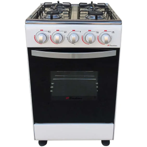 Cuisinière Gaz Binatone 50x50cm 4 Feux Four Intégré Allumage Automatique Inox
