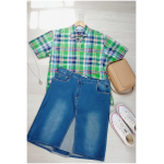 Ensemble Chemise et Jupe Jean Femme Casual Tendance