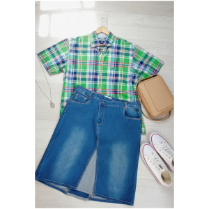 Ensemble Chemise et Jupe Jean Femme Casual Tendance