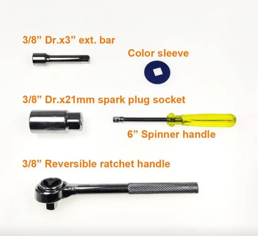 Détail des clés à douilles Aiwa, montrant la finition chromée et le marquage laser des dimensions