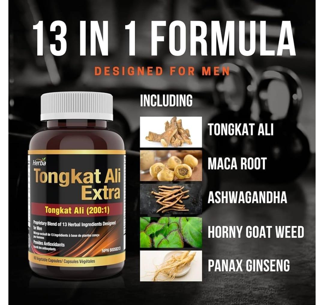 Boîte du produit Tongkat Ali Extra Fort 13 en 1 Formule Complète de Miassar
