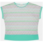 Haut Maille Femme Manches Courtes Col Rond Élégant