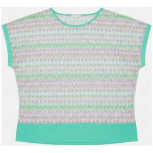 Haut Maille Femme Manches Courtes Col Rond Élégant