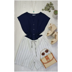 Combi-Culotte Femme Relax Confort pour Balades Décontractées