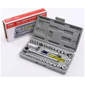 Ensemble de Clés à Douilles Combinées Aiwa 40 Pièces
