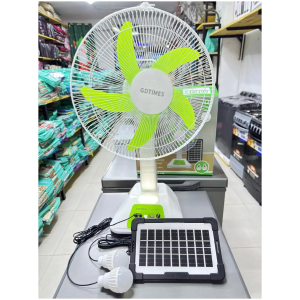 Kit Ventilateur Solaire Portable Panneau Solaire Lampes LED Chargeur Hors Réseau