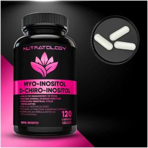 Complément Alimentaire Nutratology Myo-Inositol D-Chiro Inositol 120 Capsules Ratio 40:1