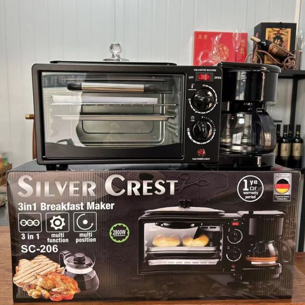 Machine Petit Déjeuner Multifonction 3 en 1 Silver Crest SC-206