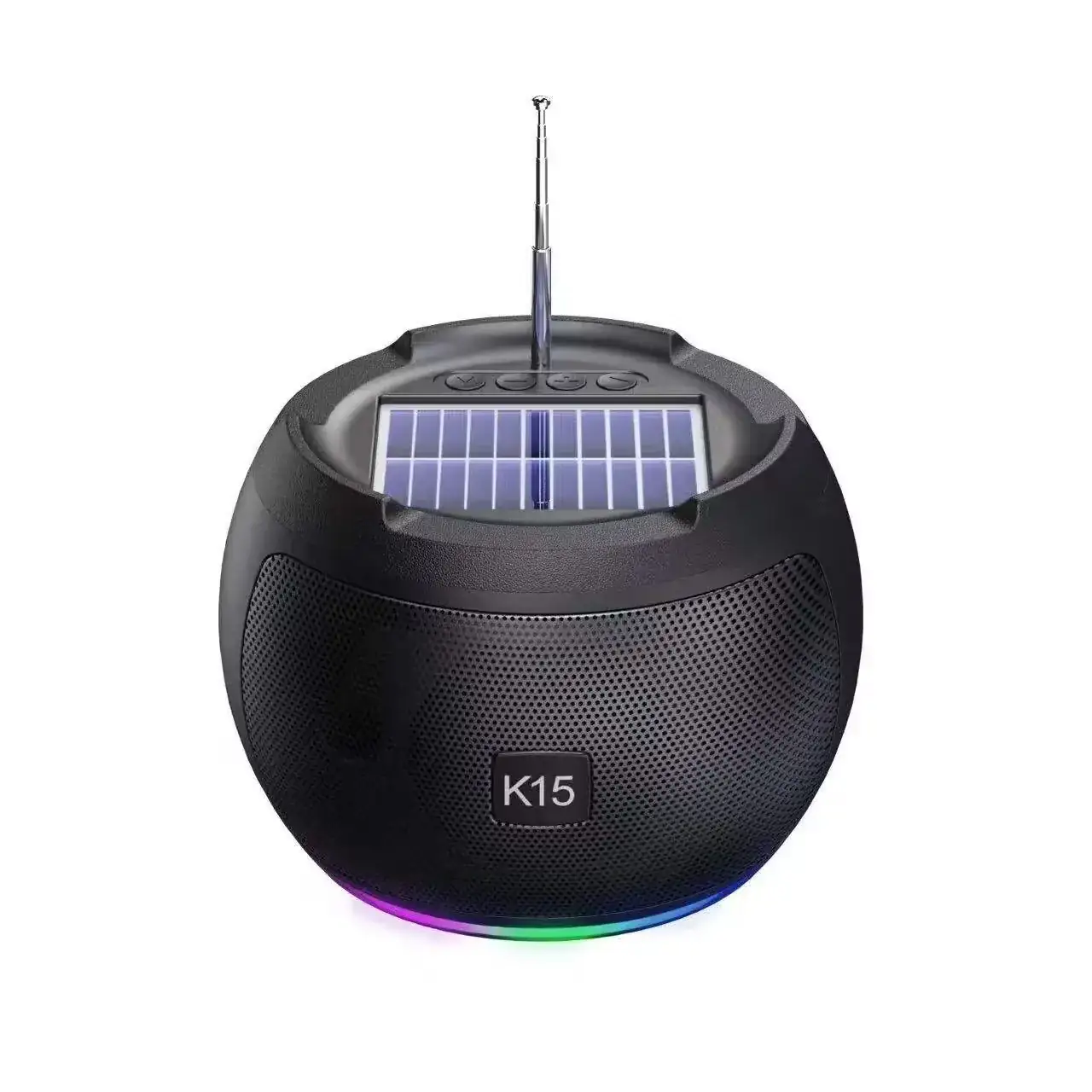 Enceinte Bluetooth Solaire Portable XKT K15 1200mAh FM AUX TF USB Haut parleur – Image 4