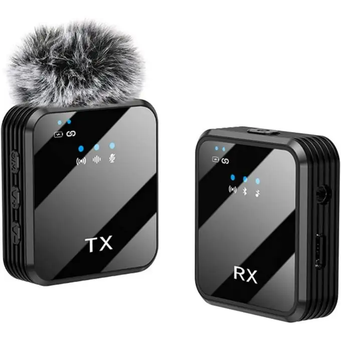 Micro Cravate Sans Fil F11-2 Double Micro Réduction Bruit 3 en 1 – Image 4