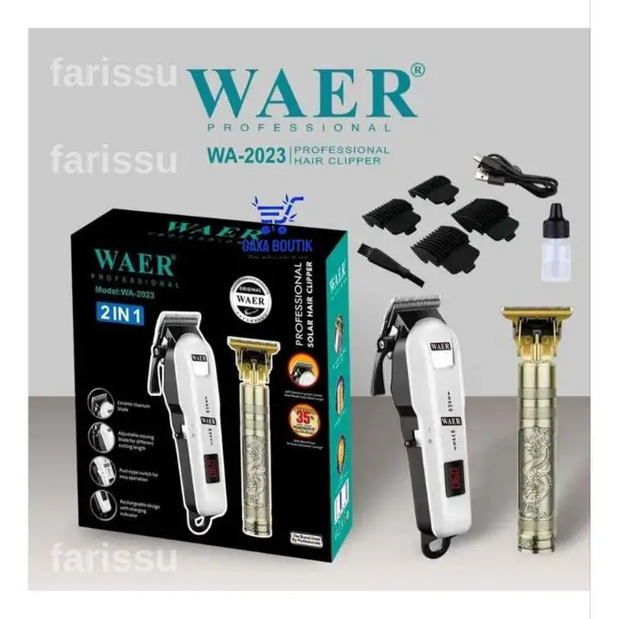 Tondeuse Professionnelle WAER 2 en 1 Cheveux Barbe WA-2023 LY – Image 2