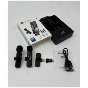 Micro Cravate Sans Fil Portable 2 Micros K9 Diffusion Live Streaming