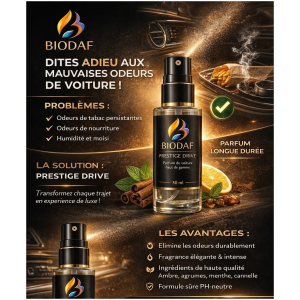 Parfum Voiture Haut de Gamme 30ml Biodaf Prestige Drive