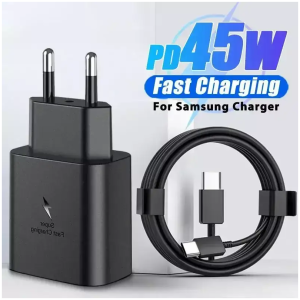 Chargeur Rapide Samsung 45W USB-C PD Power Delivery Câble Inclus