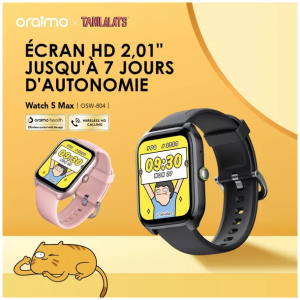Montre Connectée Oraimo Watch 5 Max Tahilalats OSW-804 Appel Bluetooth 2.01 Pouces IP68