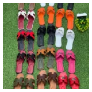 Sandales Luxe Style Hermès Oran Cuir Noir Blanc Rose Orange Bicolore