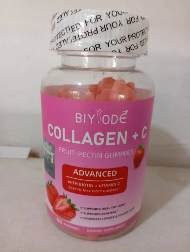 Gummies Collagène BIYODE, goût fraise, complément alimentaire beauté