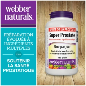 Super Prostate Webber Naturals 180 Gélules Hypertrophie Bénigne Prostatique