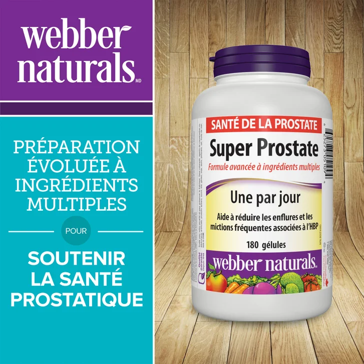 Super Prostate Webber Naturals 180 Gélules Hypertrophie Bénigne Prostatique
