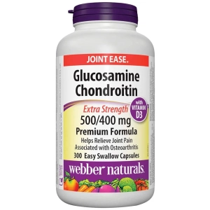 Glucosamine Chondroitine 500 400 mg Vitamine D3 Webber Naturals Arthrose