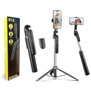 Perche Selfie R16 1.7m Trépied Bluetooth Télécommande Détachable 360°