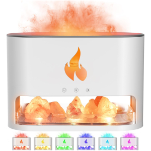 Diffuseur Aromathérapie Effet Flamme LED Brumisateur Cool Mist 7 Couleurs