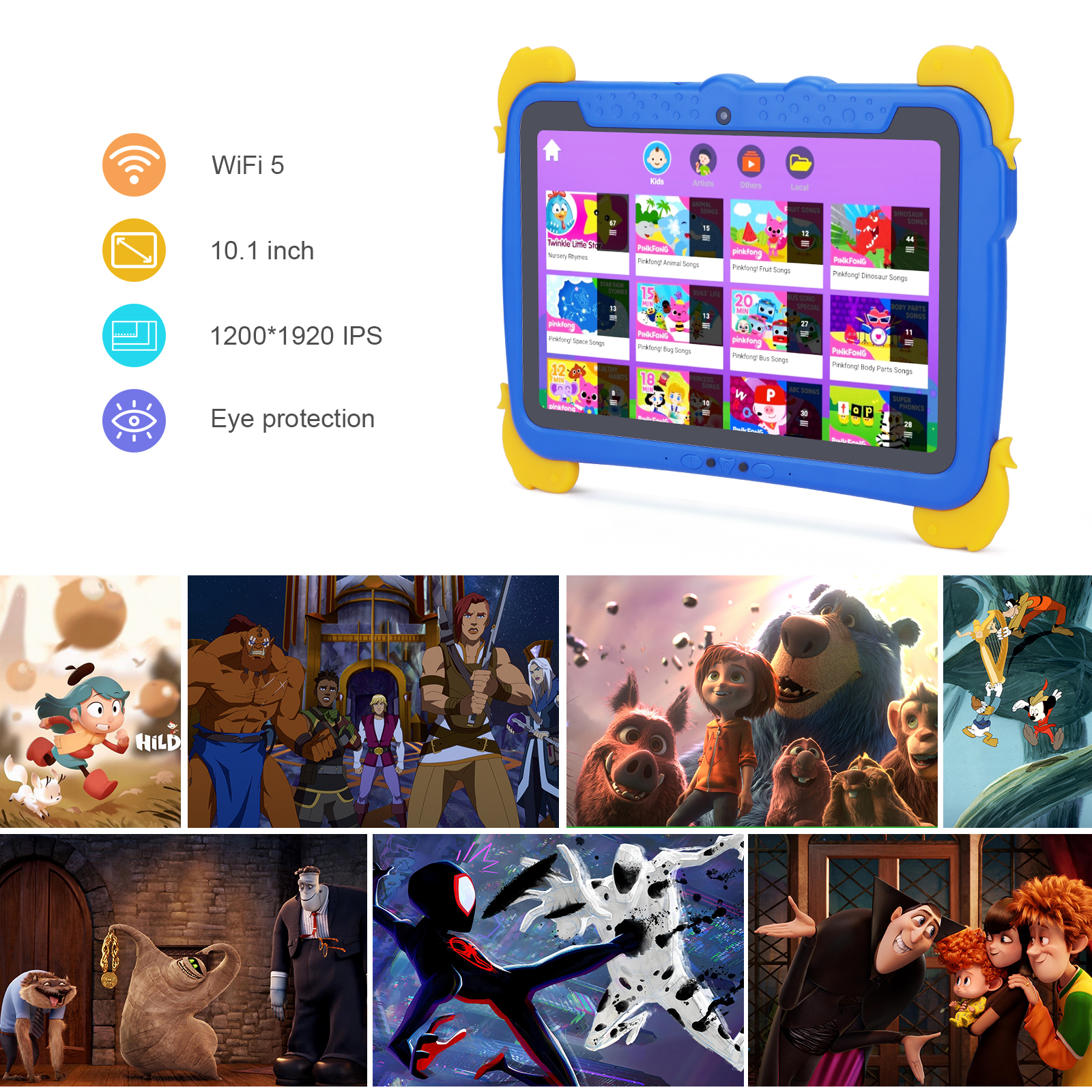 Tablette Enfant Cidea CM10000 Plus 8 Go RAM 512 Go ROM Android 15 10.1" 10000mAh – Image 2