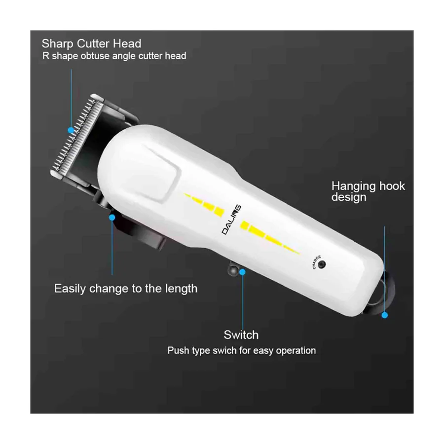 Tondeuse Professionnelle DALING Rechargeable Sans Fil Coupe Cheveux Barbe – Image 2